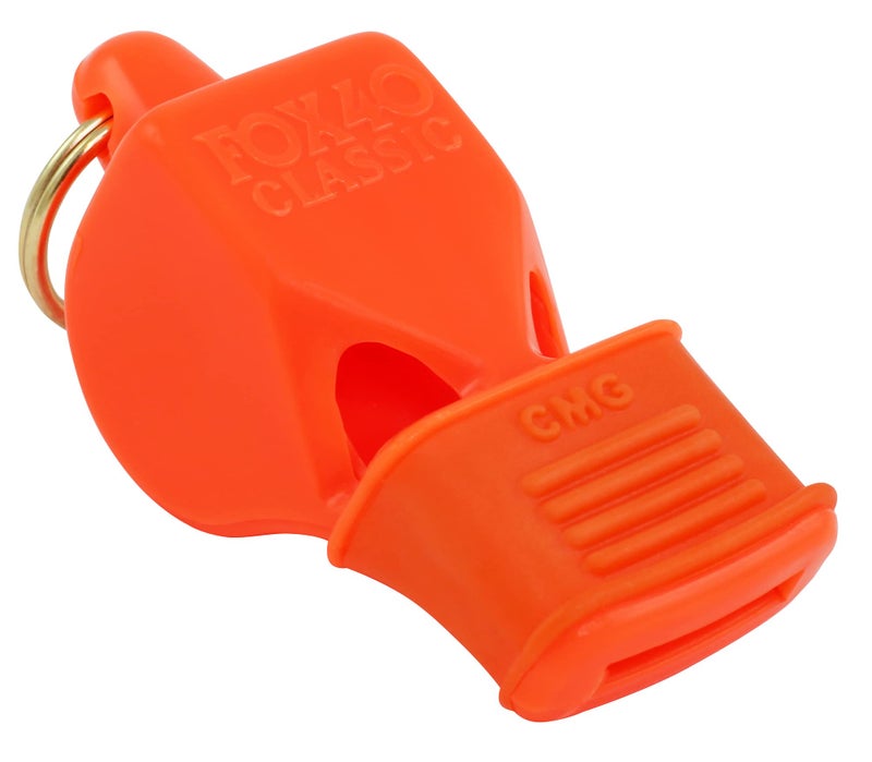 Fox 40 CMG Whistle with Cushioned Mouth Grip, Orange